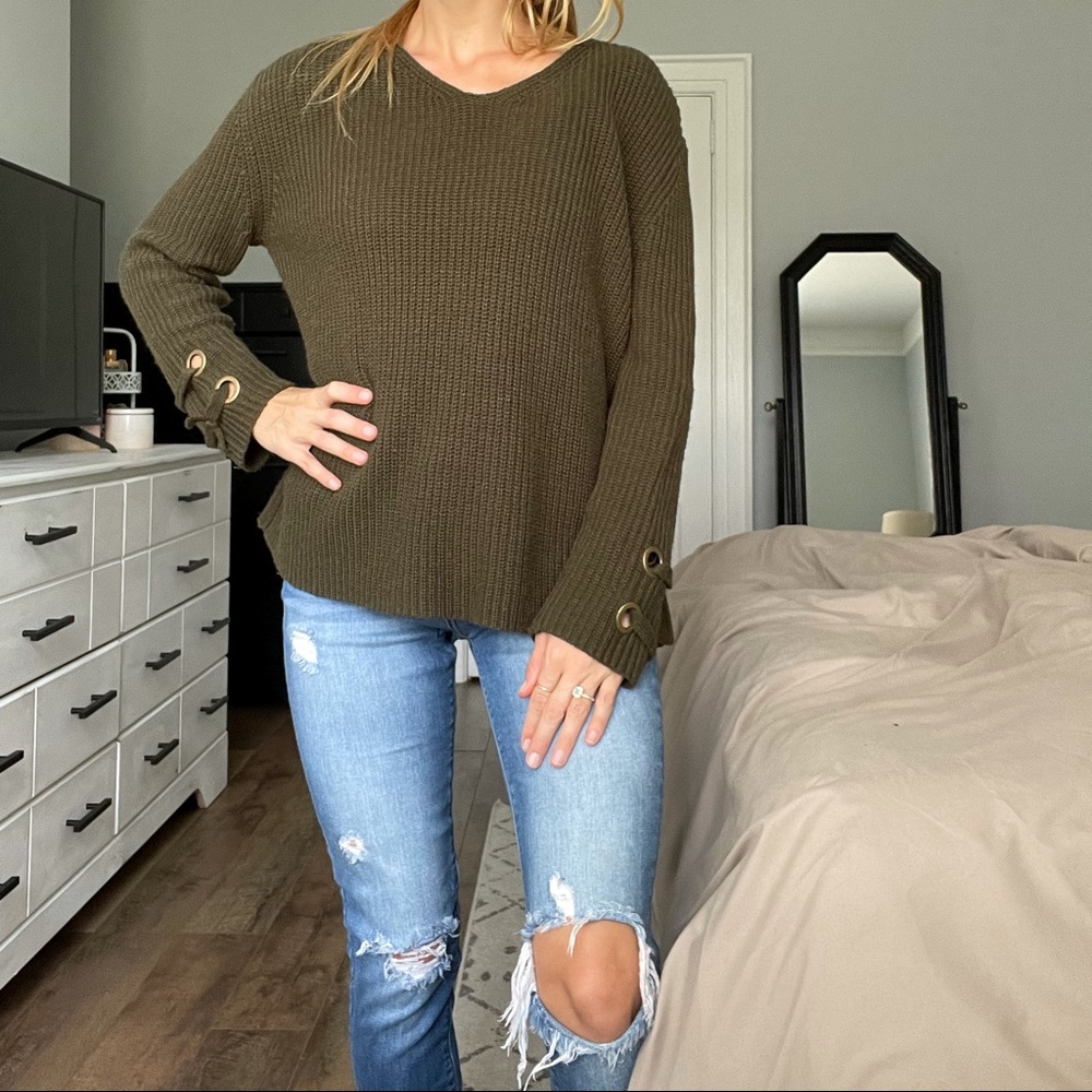Olive Green Sweater (size small)